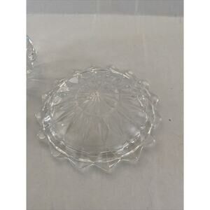 Antique Cut Glass Dresser Boxes Vanity Powder Jars‎ trinket box